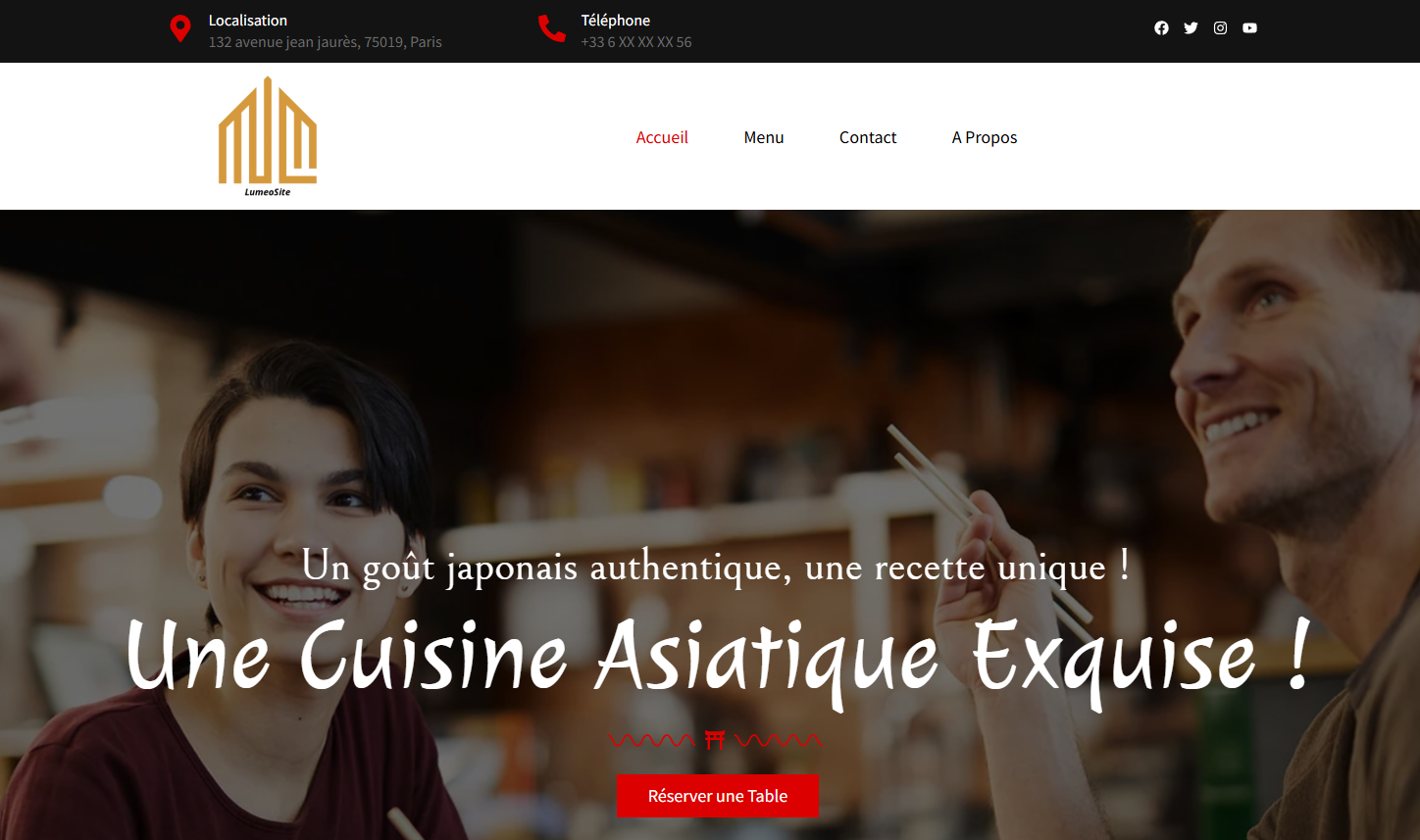 Site restaurant asiatique